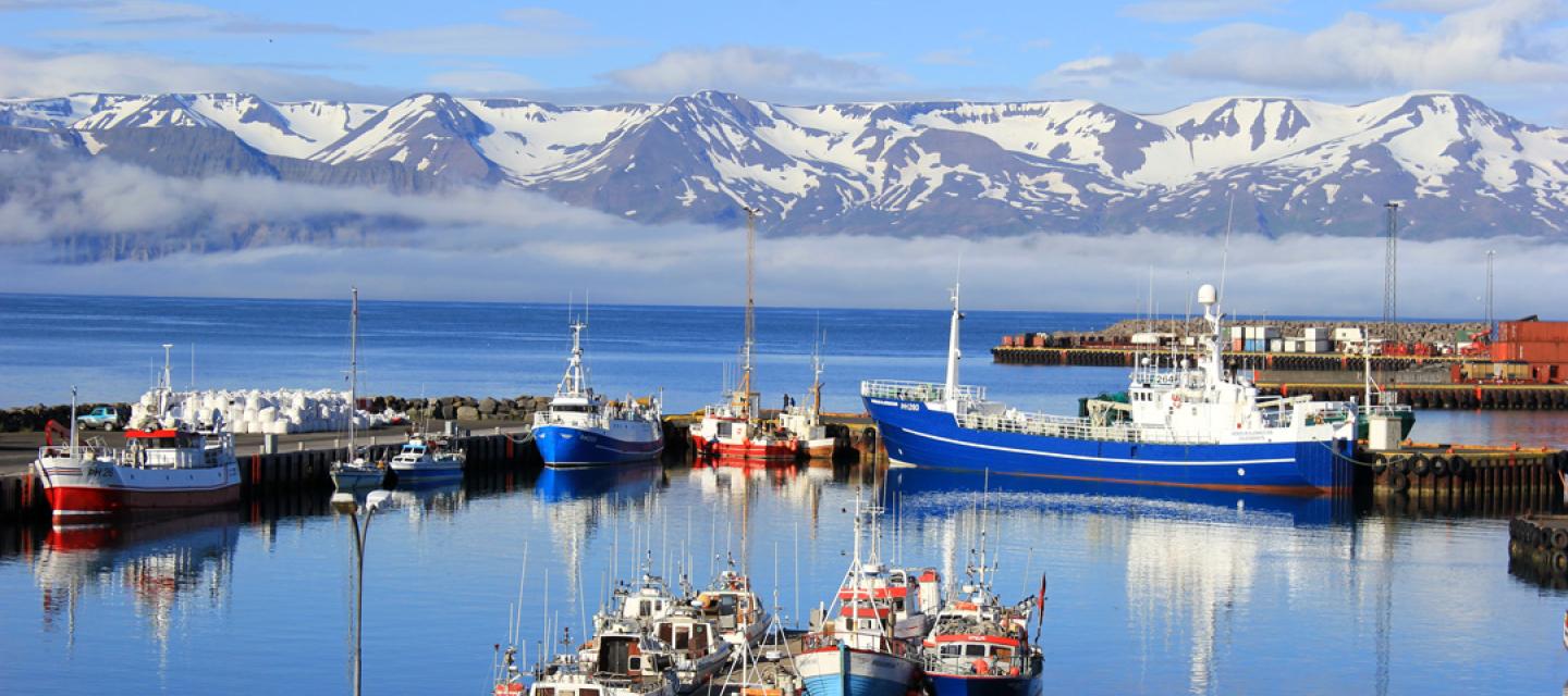 Akureyri på norra Island.
