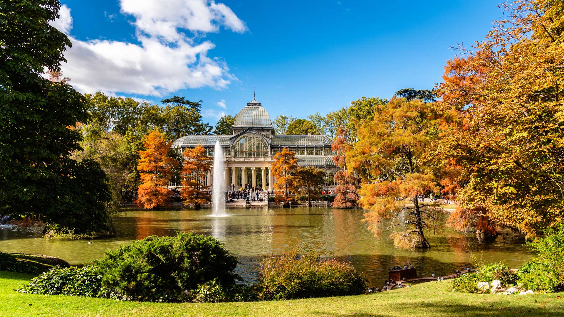 Retiroparken i Madrid.