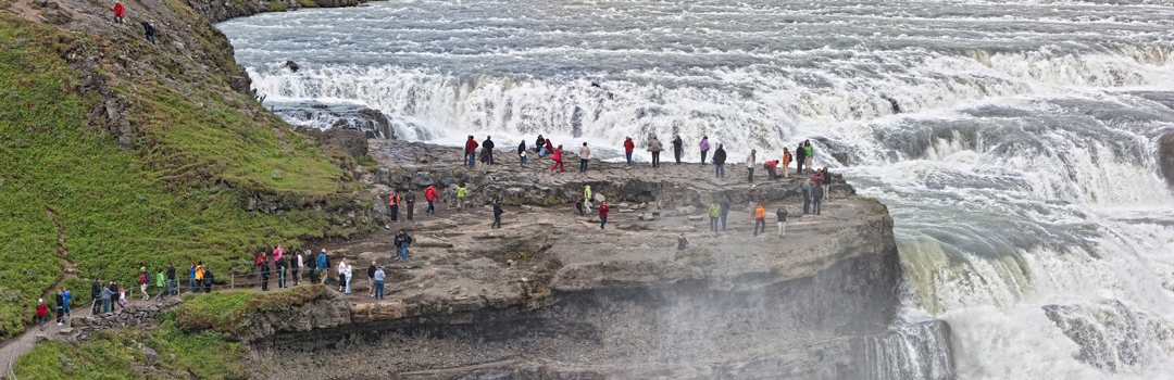 Vattenfallet Gullfoss, Island.