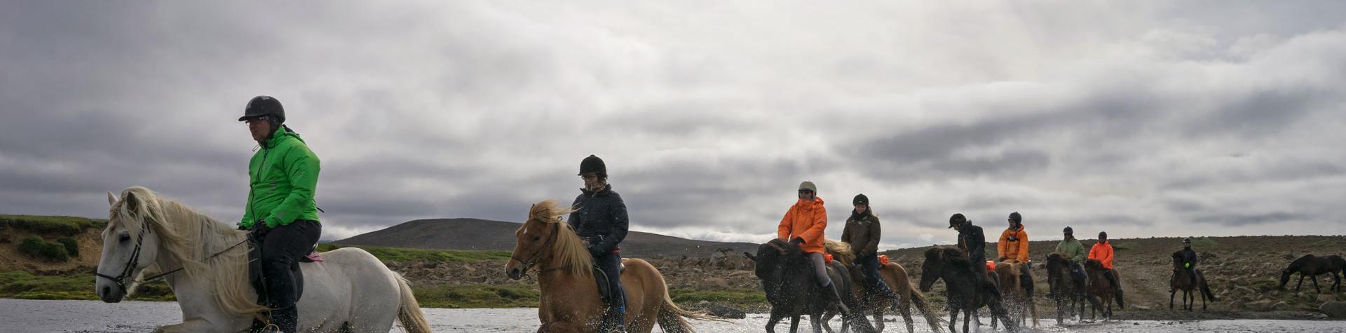 Ridning på Islandshästar, Island.