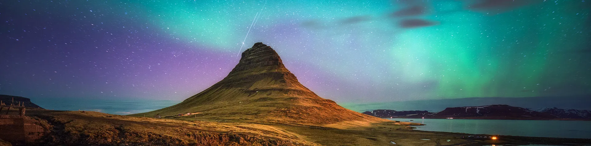 Kirkjufjell northern lights iceland