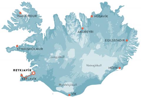 Karta - Spaweekend till Reykjavik - Island