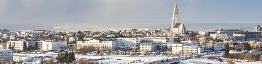 reykjavik, vinter, island