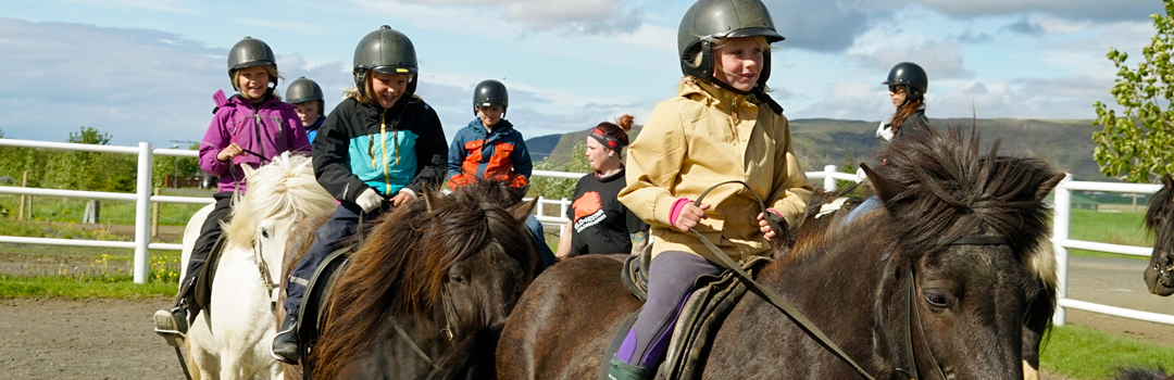 Horse-riding is fun for kids, Iceland.